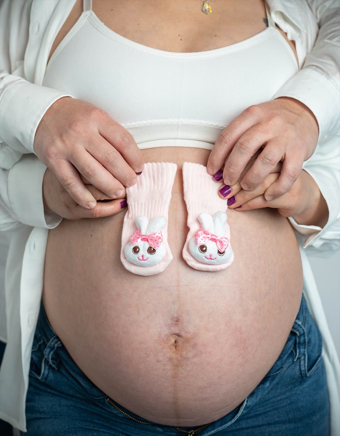 Sesión de maternity en estudio